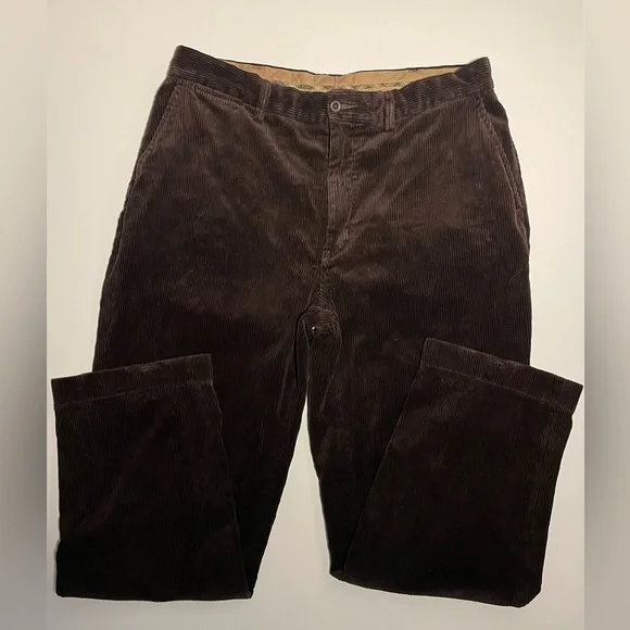 Polo Ralph Lauren Corduroy Pants Dark Chocolate - Picture 4 of 14